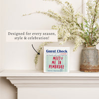 Guest Check Personalized Block Sign