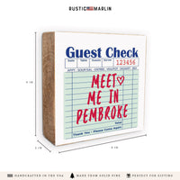 Guest Check Personalized Block Sign