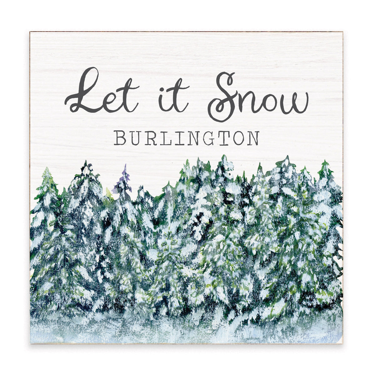 Let It Snow Personalized Block Sign