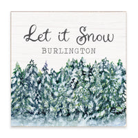 Let It Snow Personalized Block Sign