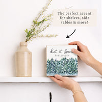 Let It Snow Personalized Block Sign