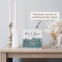 Let It Snow Personalized Block Sign