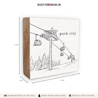 Ski Lift Personalized Block Sign