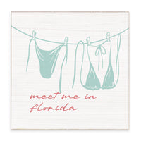 Meet Me In Bikini Personalized Block Sign
