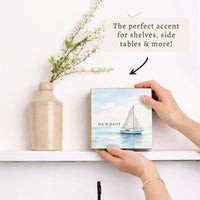 Sailboat Personalized Block Sign