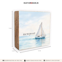 Sailboat Personalized Block Sign