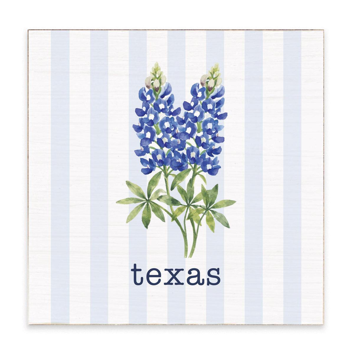 Texas Bluebonnet Personalized Block Sign