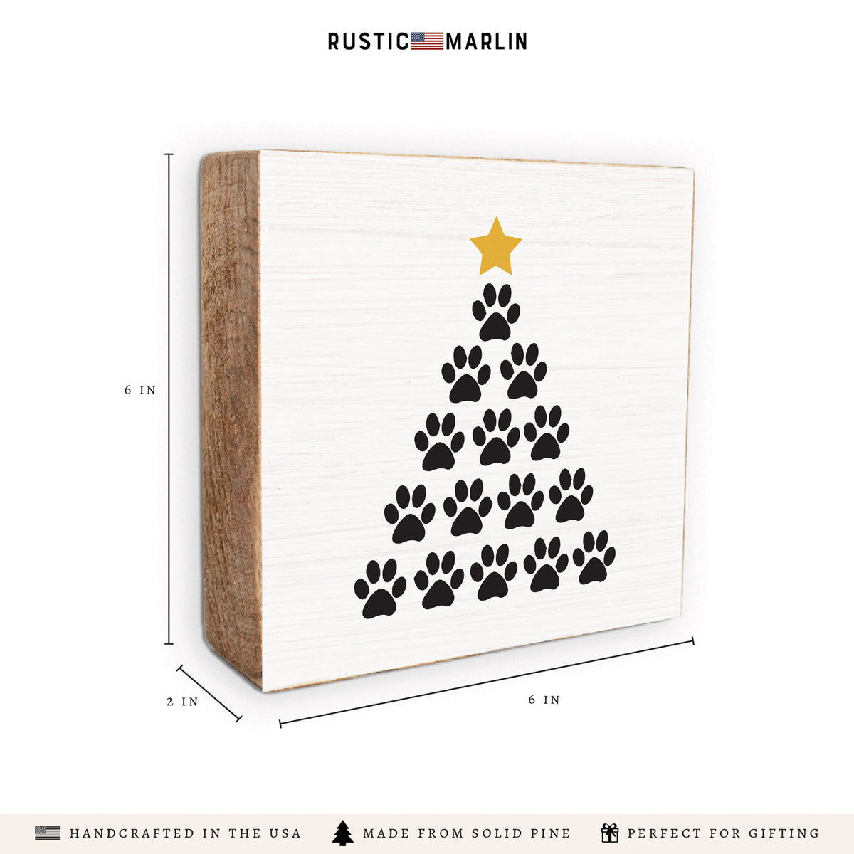 Paws Tree Block Sign