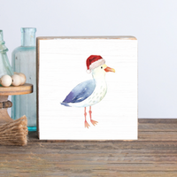 Santa Seagull Wood Block