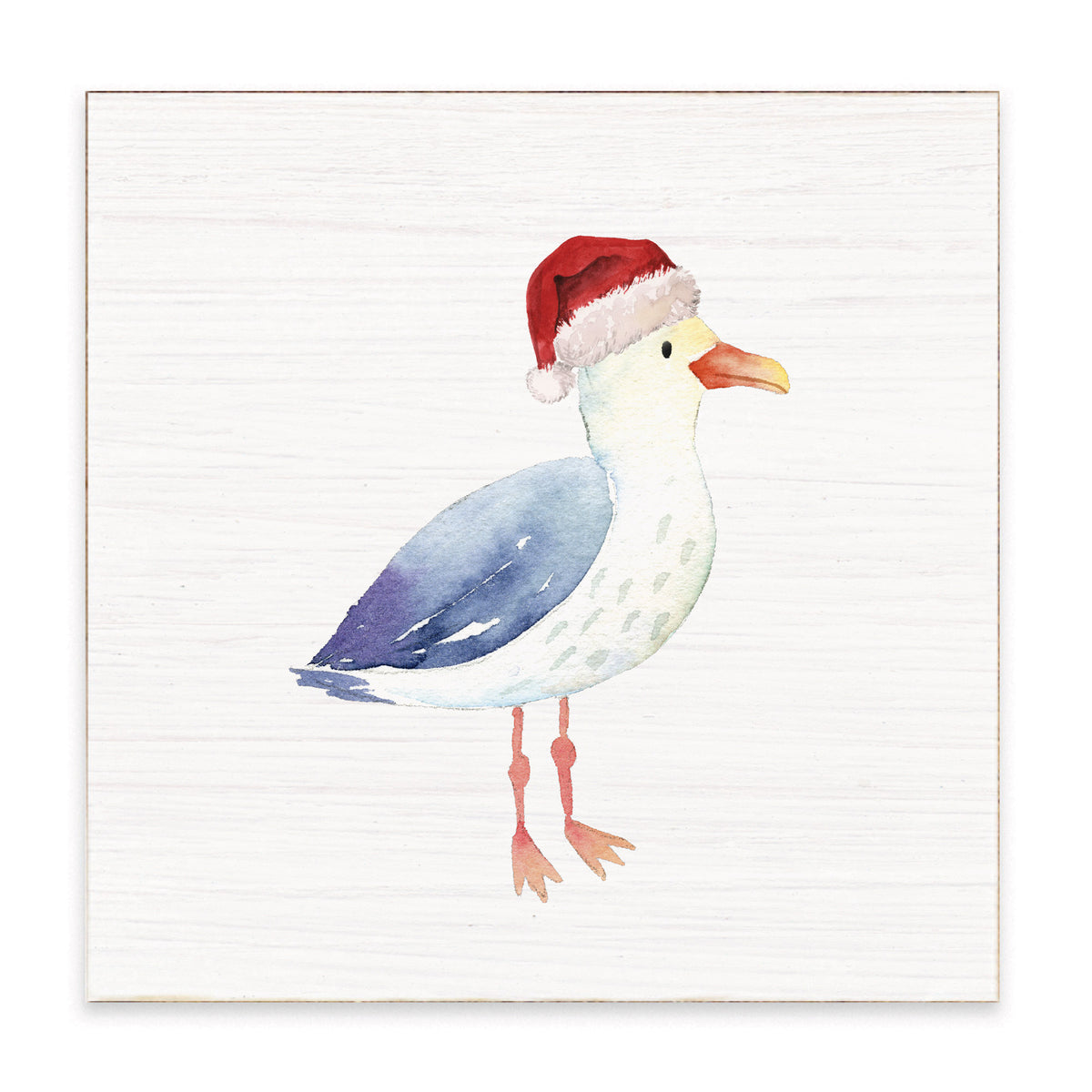 Santa Seagull Block Sign