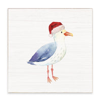Santa Seagull Block Sign