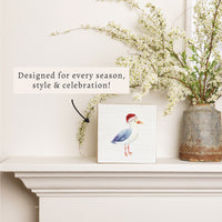 Santa Seagull Block Sign