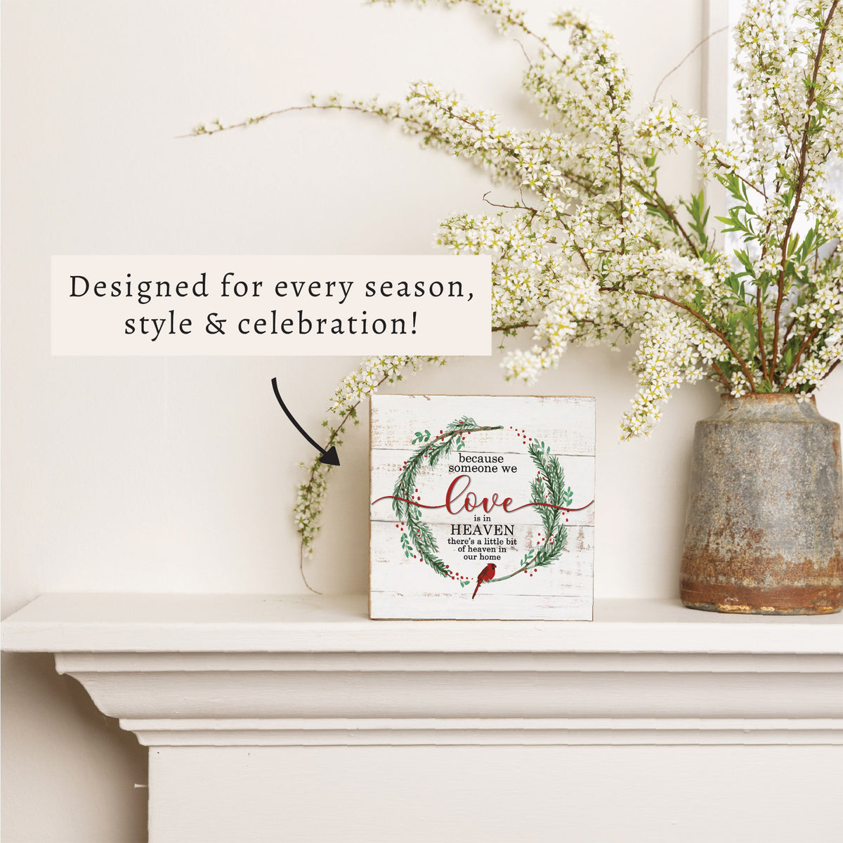 Holiday Heaven in Our Home Block Sign