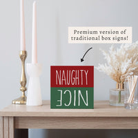 Naughty Nice Block Sign
