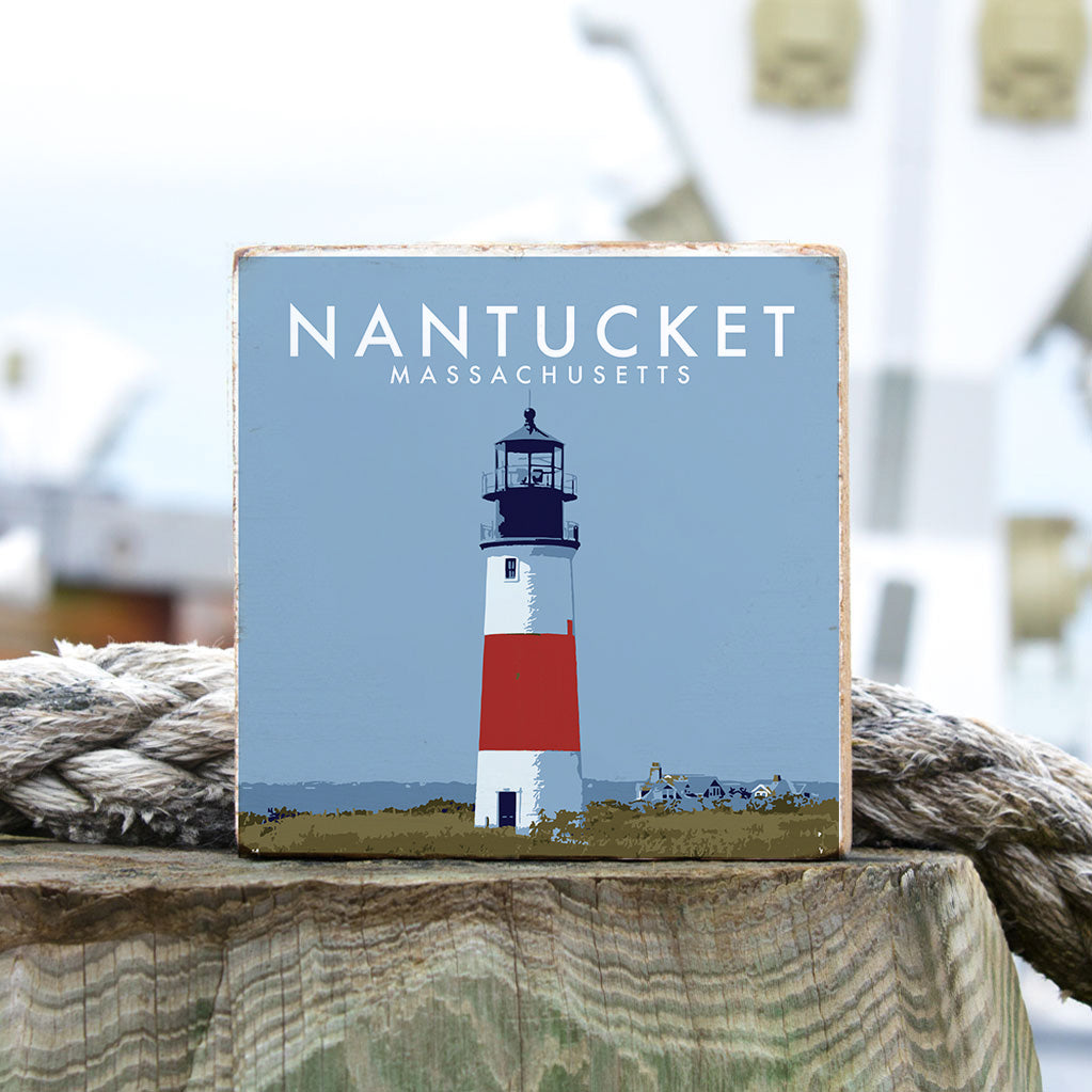 Nantucket Lighthouse Square Block Sign