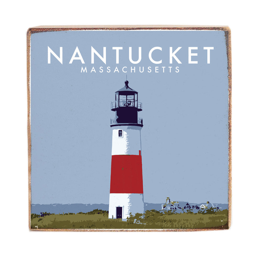 Nantucket Lighthouse Square Block Sign