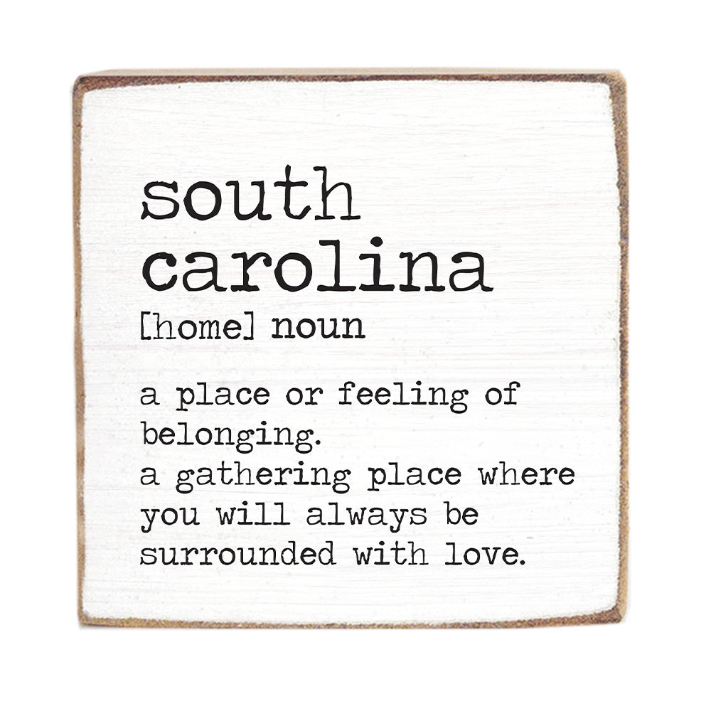 South Carolina Definition Wood Block