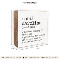 South Carolina Definition Block Sign
