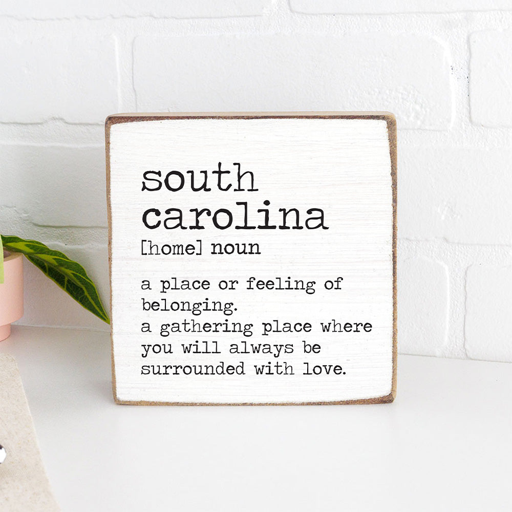 South Carolina Definition Wood Block