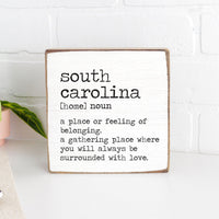 South Carolina Definition Wood Block
