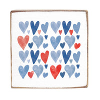 American Hearts Block Sign
