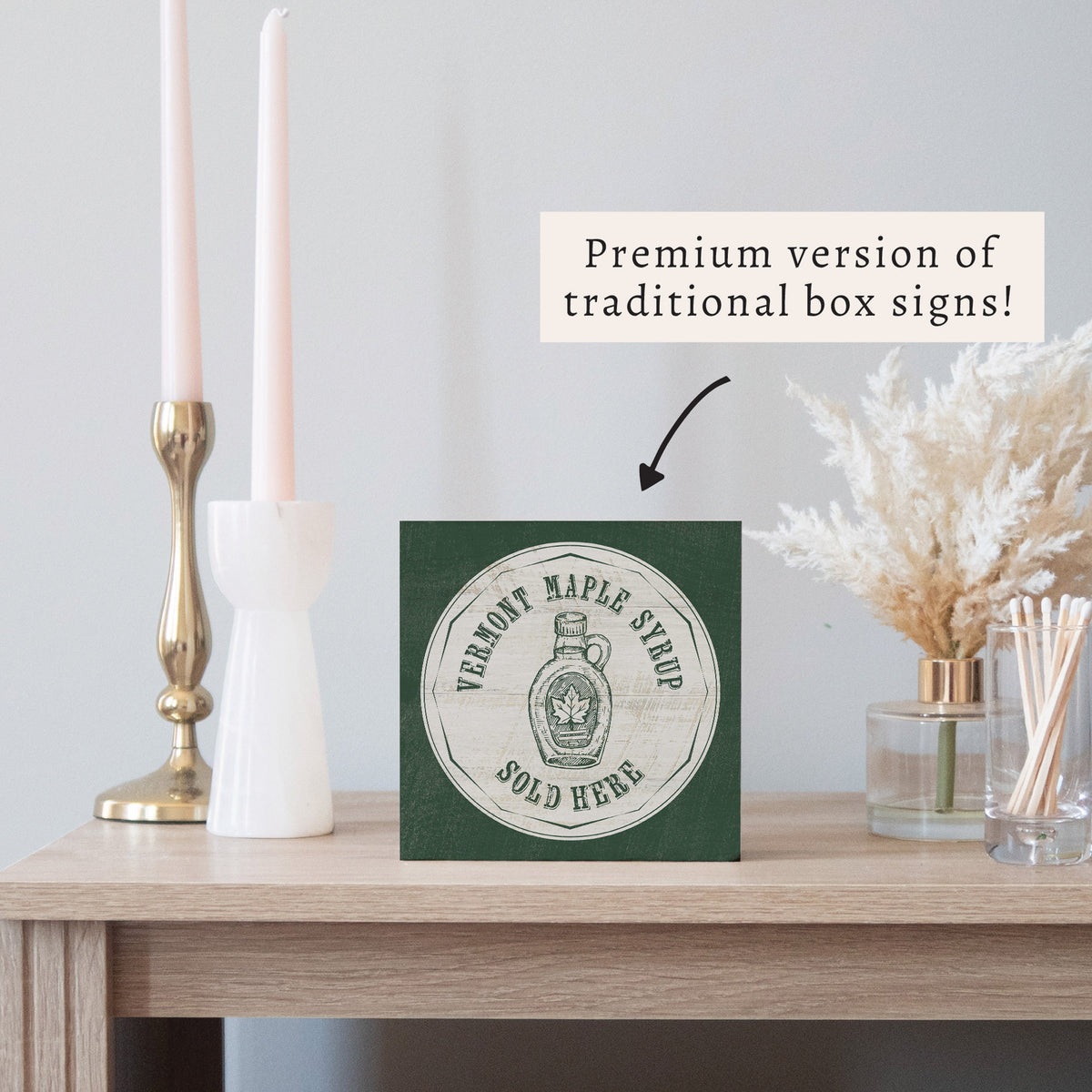 Vermont Maple Syrup Block Sign