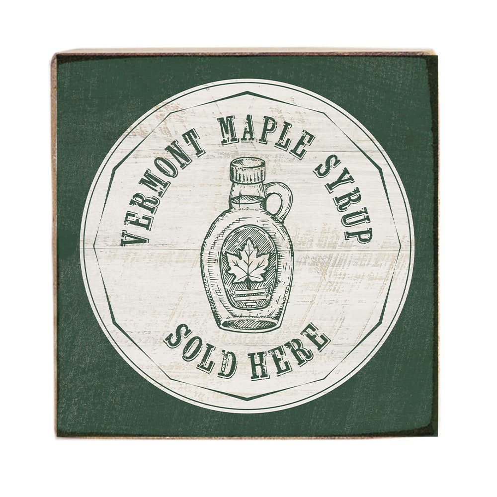 Vermont Maple Syrup Wood Block