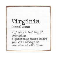 Virginia Definition Wood Block
