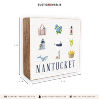 Nantucket Icons Block Sign