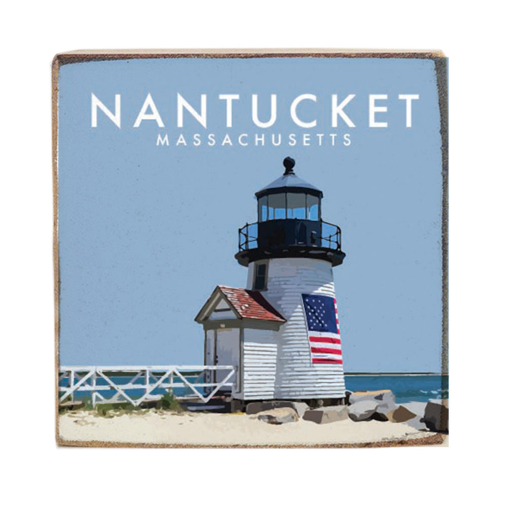 Nantucket Lighthouse Square Block Sign