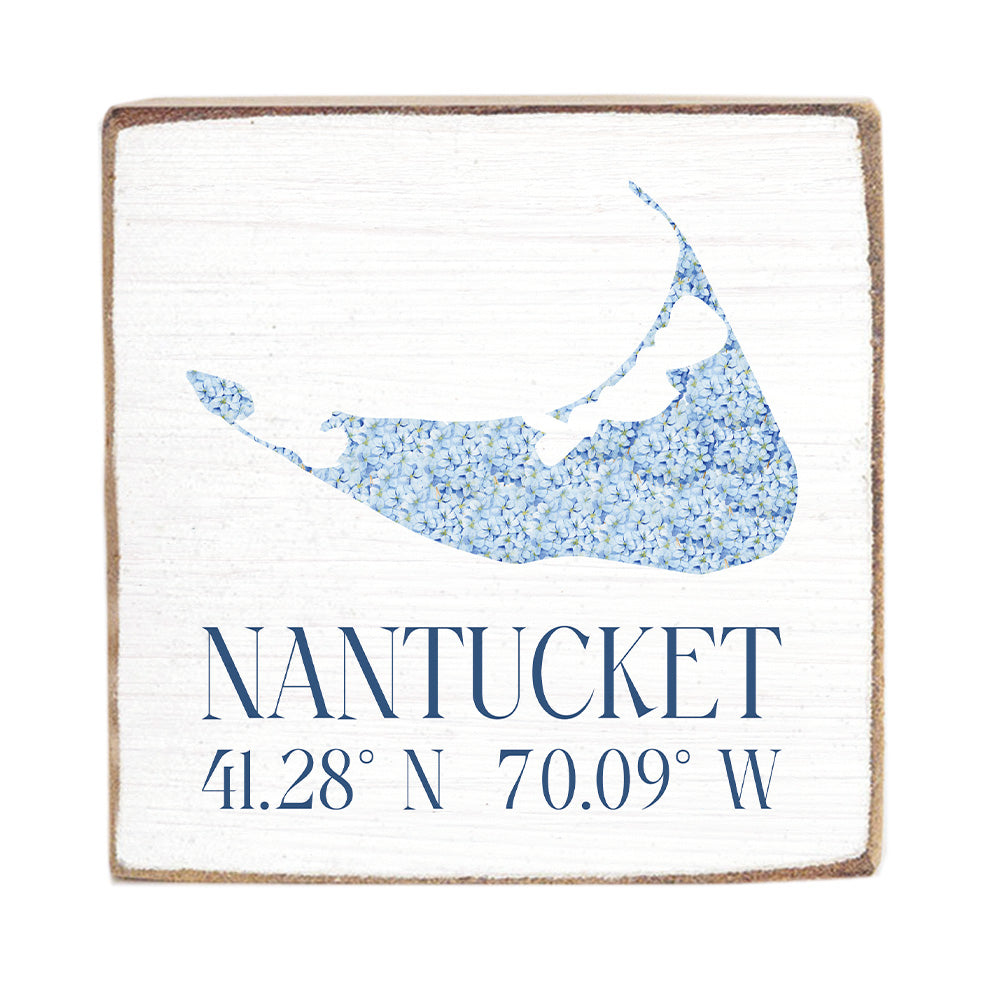 Nantucket Island Wood Block