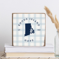 Rhode Island Hope Square Block Sign