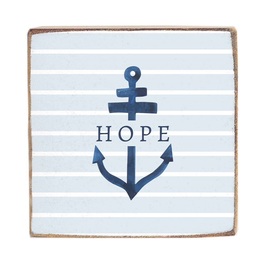Hope Anchor Wood Block