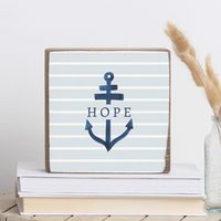 Hope Anchor Wood Block