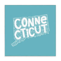 Connecticut State Teal Block Sign
