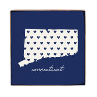 Connecticut Hearts Block Sign