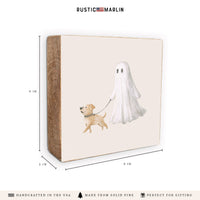 Ghost & Pup Block Sign