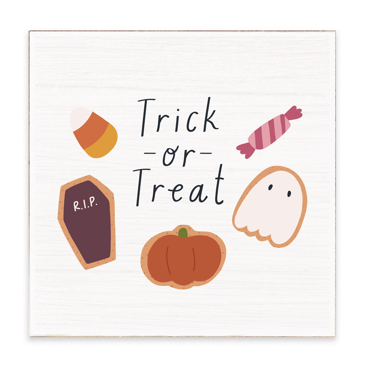 Trick Or Treat Icons Block Sign