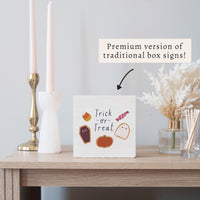 Trick Or Treat Icons Block Sign