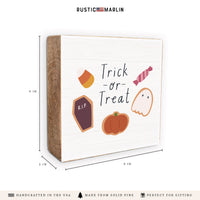 Trick Or Treat Icons Block Sign