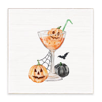 Halloween Pumpkin Drink Block Sign