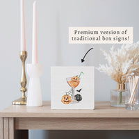 Halloween Pumpkin Drink Block Sign