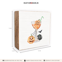 Halloween Pumpkin Drink Block Sign