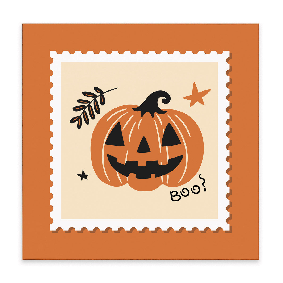 Pumpkin Boos Halloween Block Sign