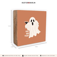 More Boos Please Halloween Block Sign
