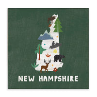 New Hampshire State Icons Block Sign