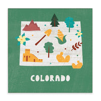 Colorado State Icons Block Sign