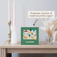 Colorado State Icons Block Sign
