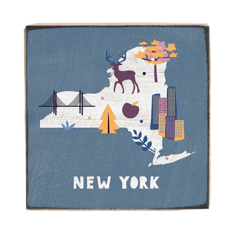New York Icon Wood Block