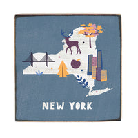 New York Icon Wood Block